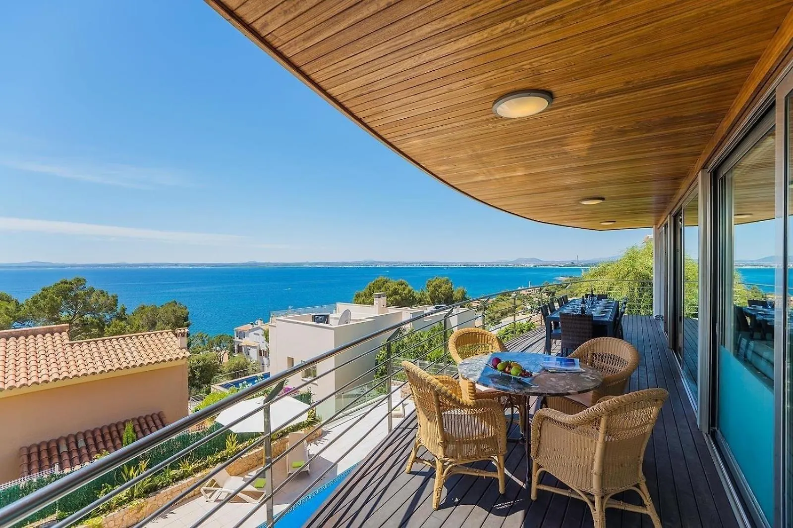 Atemberaubende Villa Mit Whirlpool, Beheiztem Pool Und Meerblick In Aucanada Alcanada 度假居